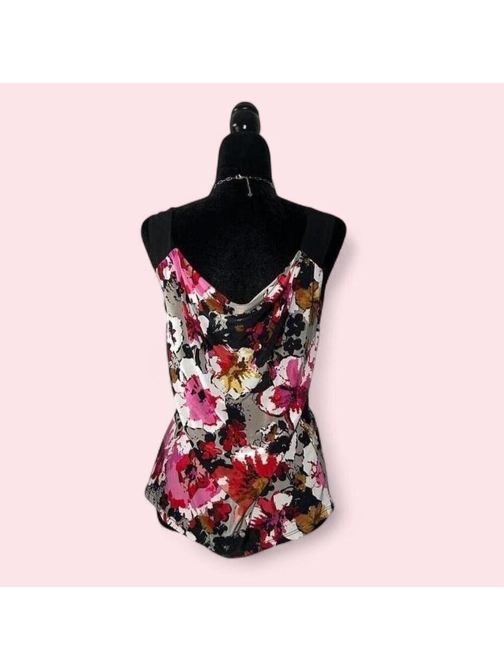 Y2K Carol Rose Vintage Floral Lightweight Top Minimalist Small - Picture 4 of 4
